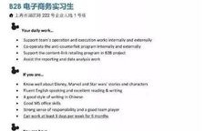 电子商务专业实习生招聘