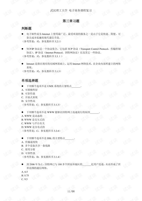 电子商务管理专业知识点